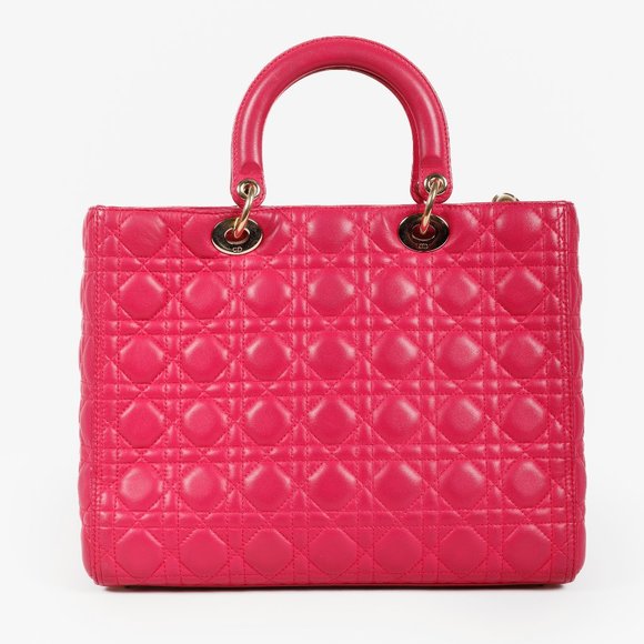 Christian Dior - Fuchsia Pink Lady Dior Handbag - Medium - Picture 4 of 9